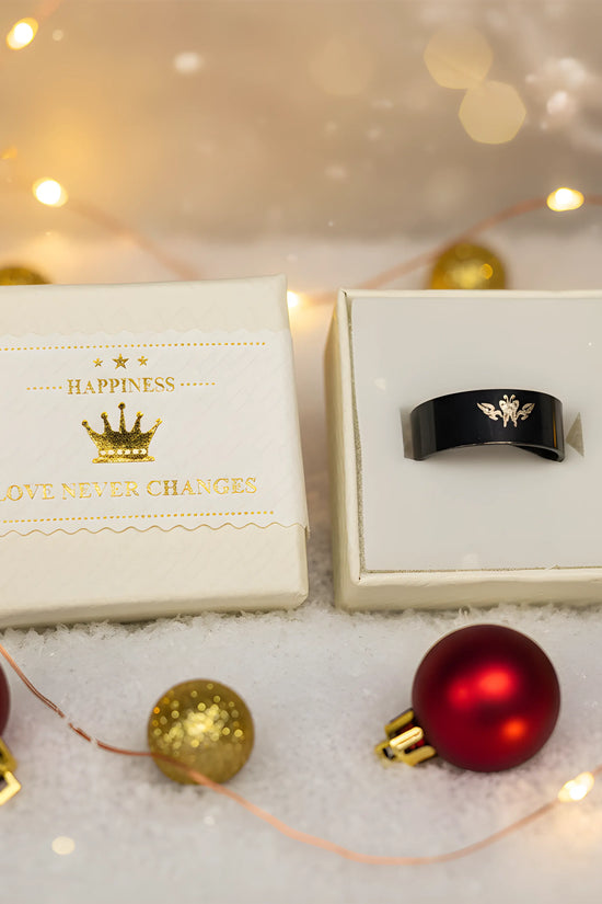 Minimalist Black Engraved Ring 5.6cm