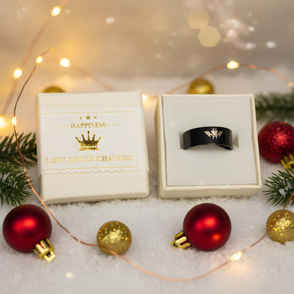 Minimalist Black Engraved Ring 5.6cm