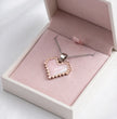 The Digital Blush: Marbled Rose Gold Pixel Heart
