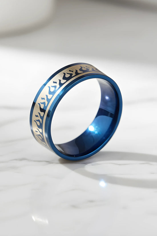Blue Flame Pattern Ring 6.6cm