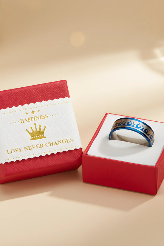 Blue Flame Pattern Ring 6.6cm