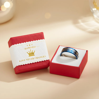Blue Flame Pattern Ring 6.6cm