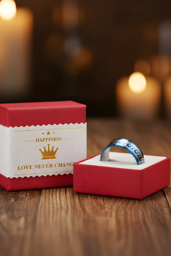 Blue Flame Pattern Ring 6.6cm