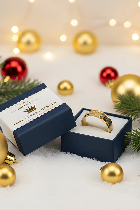 Gold Honeycomb Pattern Ring 6.5cm