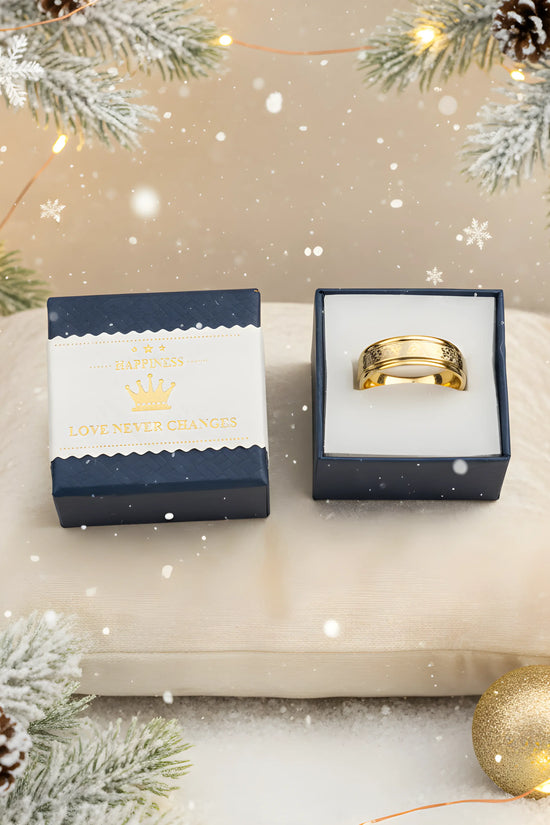 Gold Honeycomb Pattern Ring 6.5cm