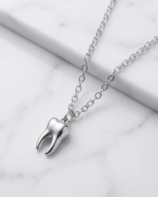 The Dental Crown: Polished Silver Molar Necklace