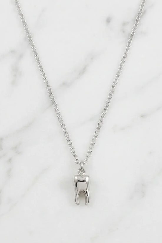 The Dental Crown: Polished Silver Molar Necklace