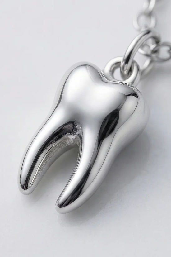 The Dental Crown: Polished Silver Molar Necklace