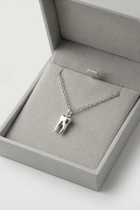 The Dental Crown: Polished Silver Molar Necklace