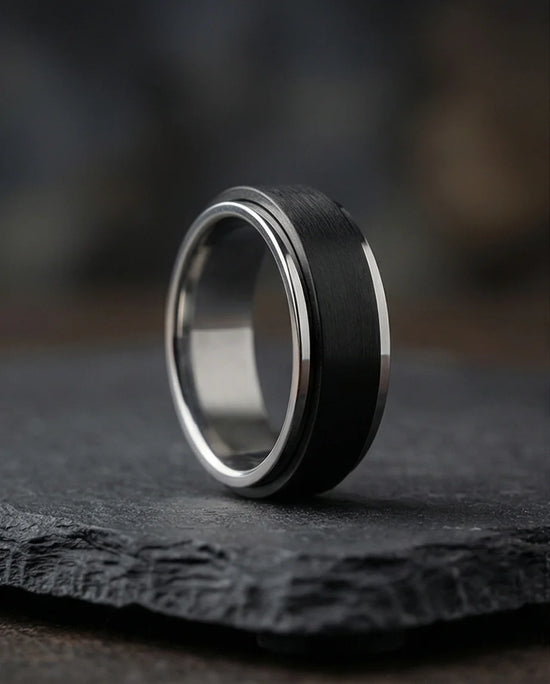 The Stealth Focus: Two-Tone Brushed Spinner Band