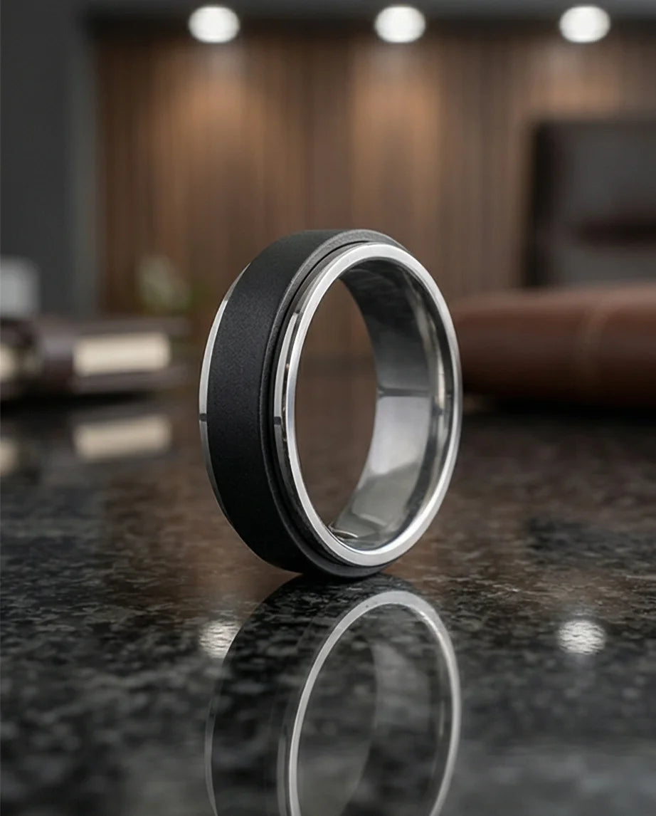 The Stealth Focus: Two-Tone Brushed Spinner Band