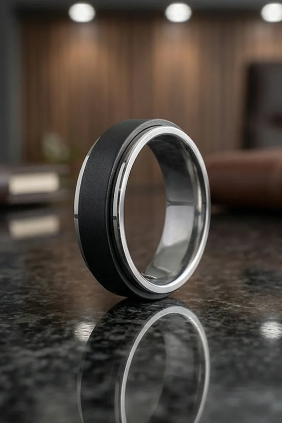 The Stealth Focus: Two-Tone Brushed Spinner Band