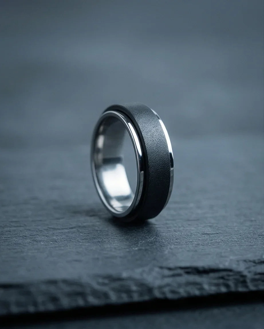 The Stealth Focus: Two-Tone Brushed Spinner Band