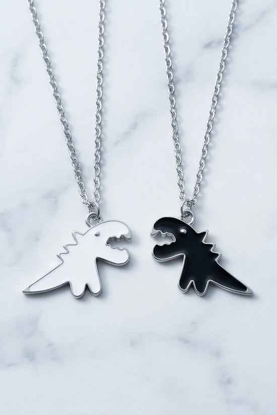 The Dino Duo: Matching Soulmate Necklaces