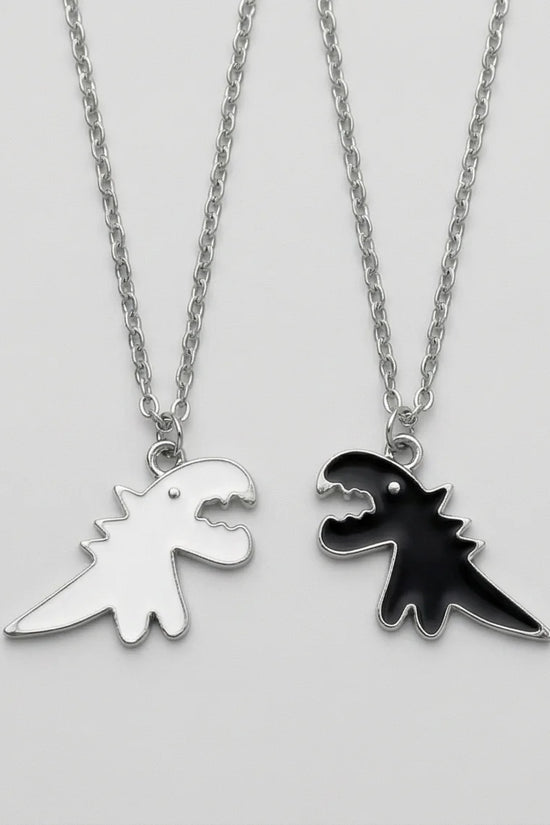 The Dino Duo: Matching Soulmate Necklaces