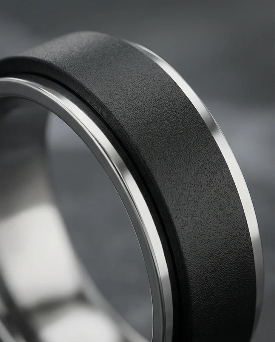 The Stealth Focus: Two-Tone Brushed Spinner Band