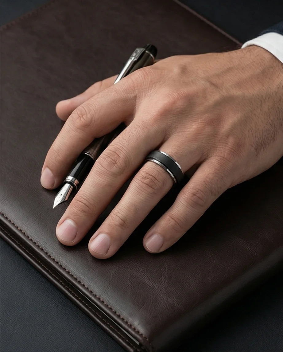 The Stealth Focus: Two-Tone Brushed Spinner Band