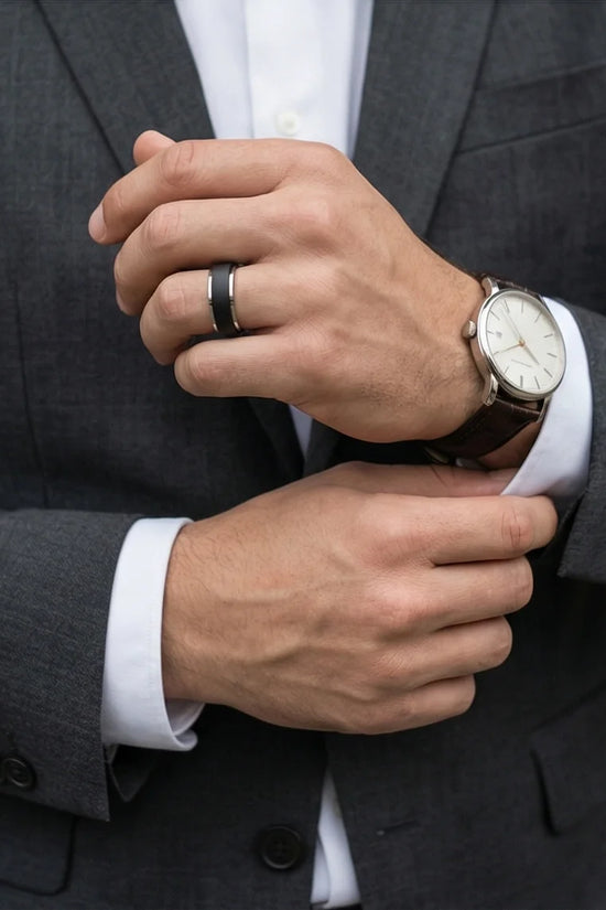 The Stealth Focus: Two-Tone Brushed Spinner Band