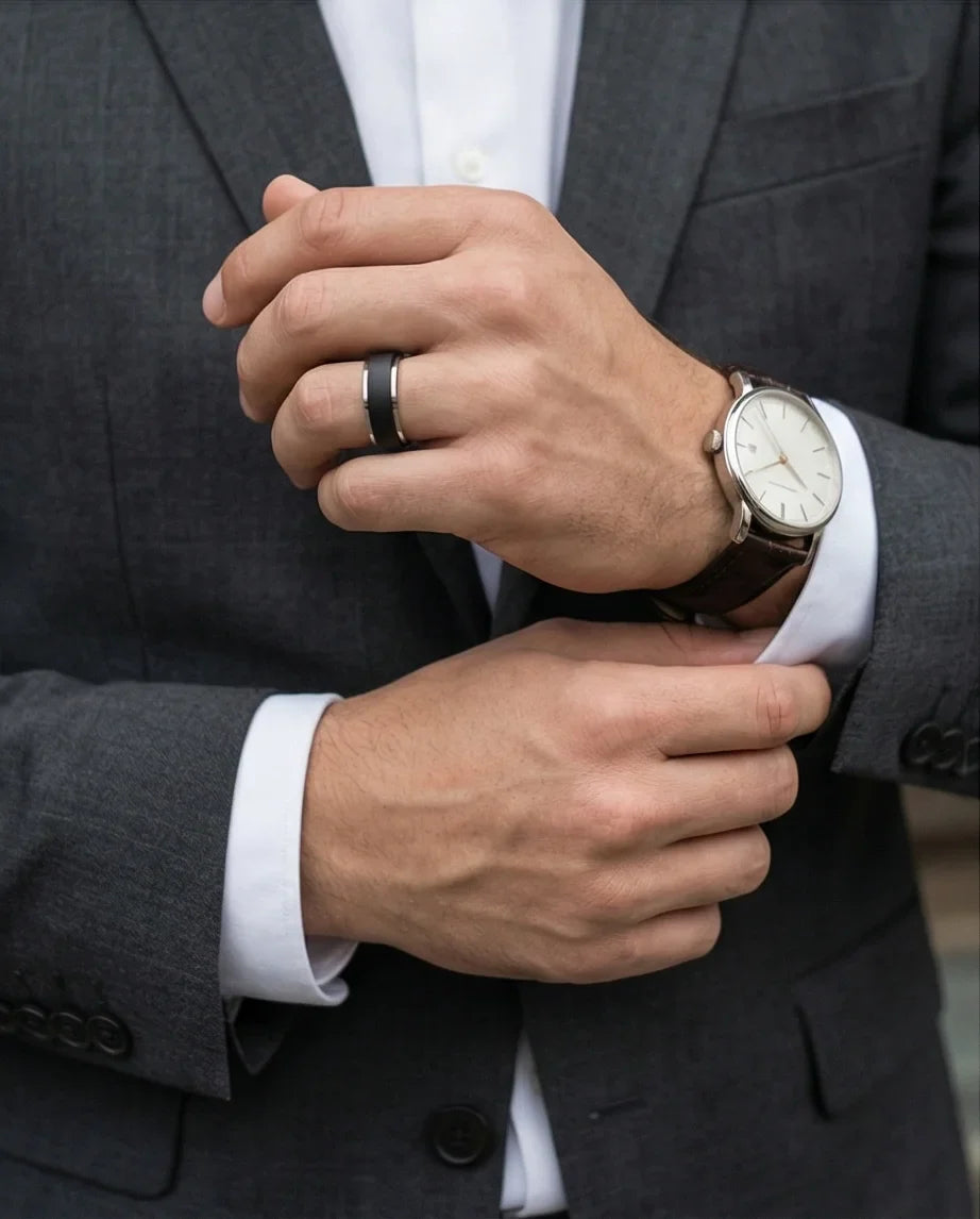 The Stealth Focus: Two-Tone Brushed Spinner Band