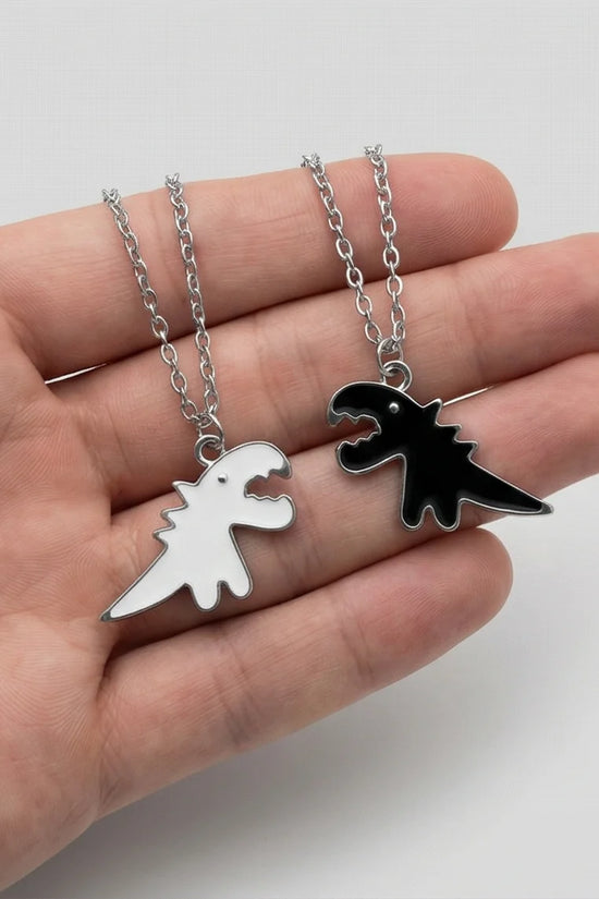 The Dino Duo: Matching Soulmate Necklaces