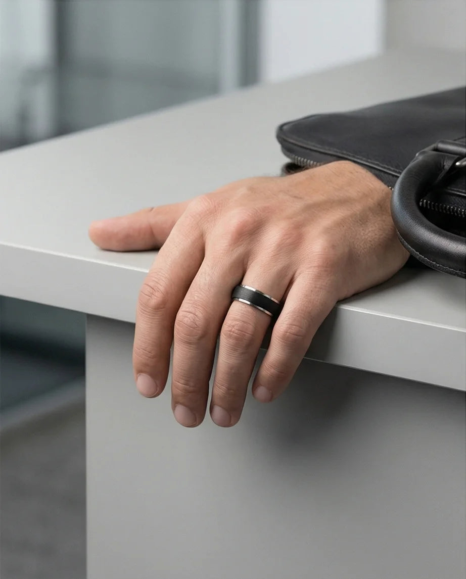 The Stealth Focus: Two-Tone Brushed Spinner Band