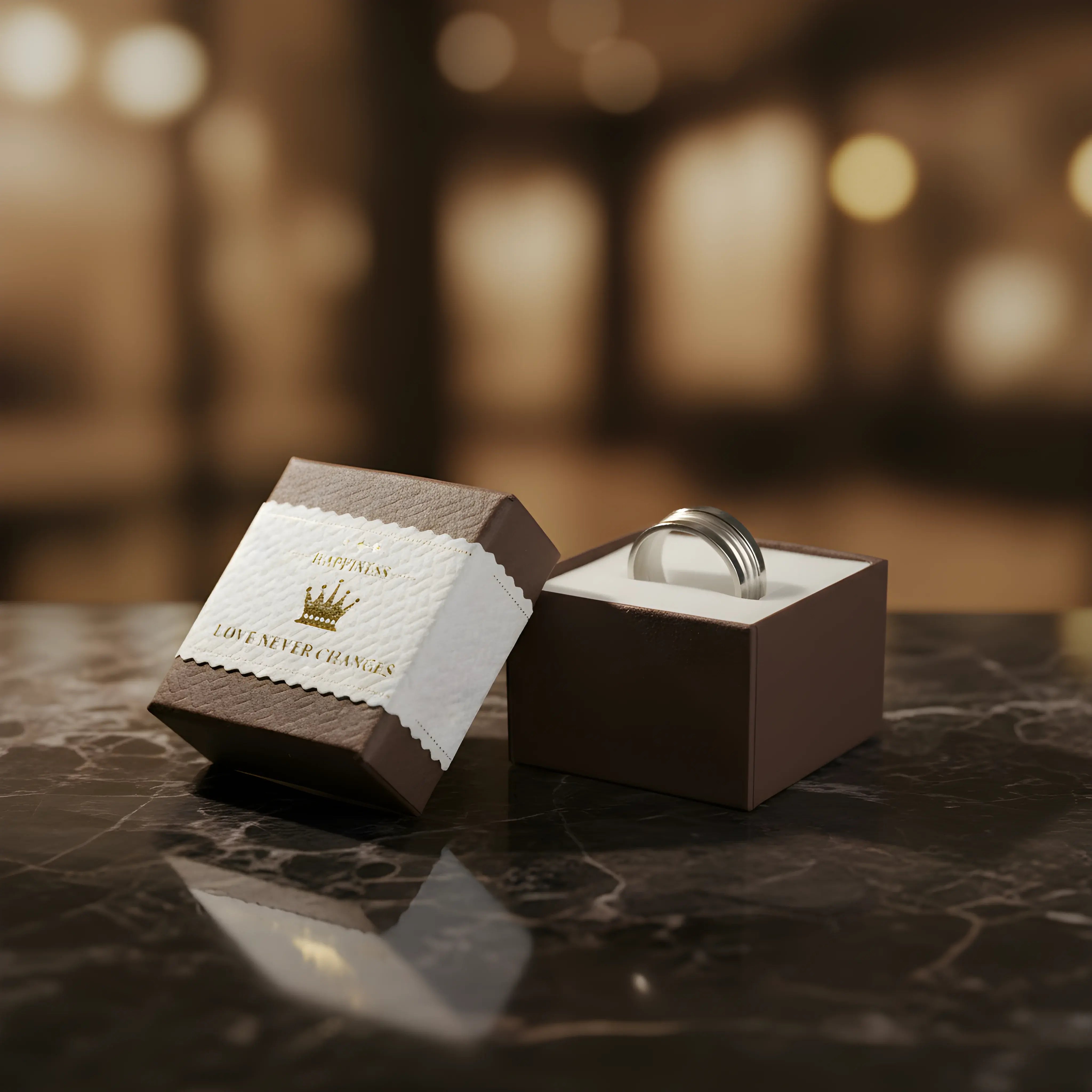 Brushed Silver Stainless Steel Ring 5.3cm