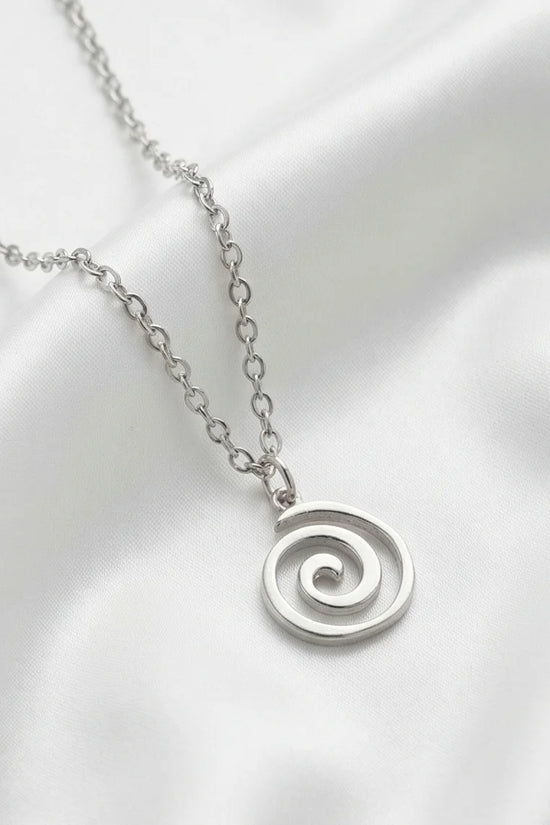 The Silver Vortex: Minimalist Spiral Pendant