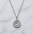 The Silver Vortex: Minimalist Spiral Pendant