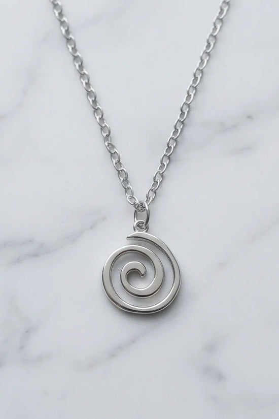 The Silver Vortex: Minimalist Spiral Pendant