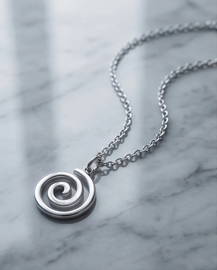 The Silver Vortex: Minimalist Spiral Pendant