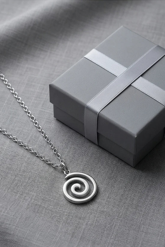The Silver Vortex: Minimalist Spiral Pendant