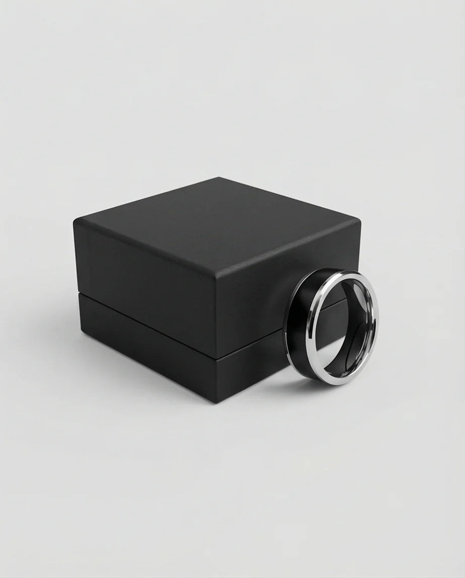 The Onyx Meridian: Two-Tone High-Gloss Band