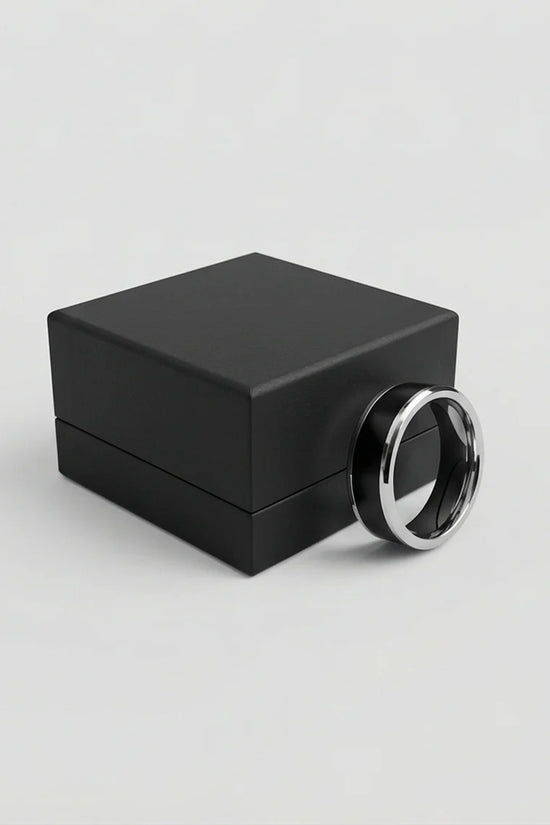 The Onyx Meridian: Two-Tone High-Gloss Band
