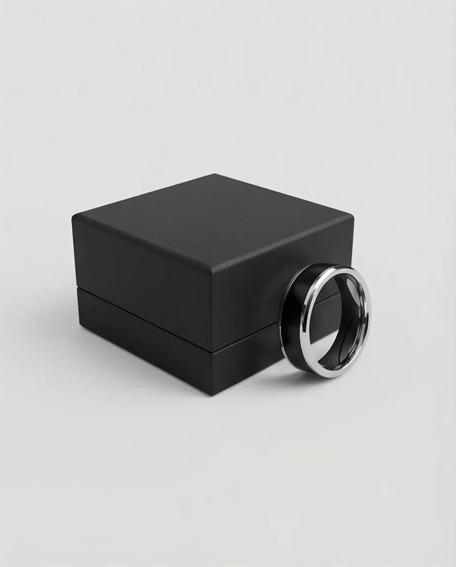 The Onyx Meridian: Two-Tone High-Gloss Band