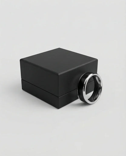 The Onyx Meridian: Two-Tone High-Gloss Band