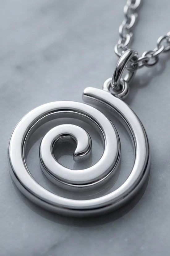 The Silver Vortex: Minimalist Spiral Pendant