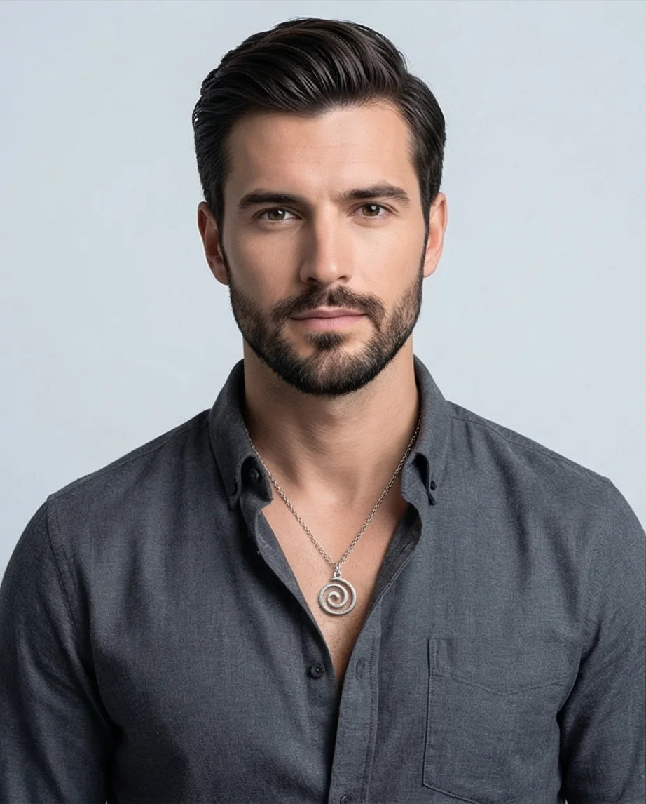 The Silver Vortex: Minimalist Spiral Pendant