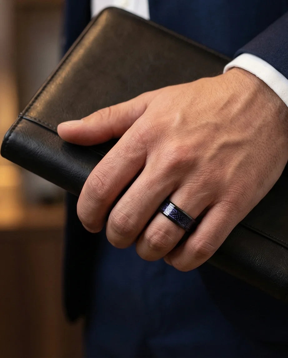 The Obsidian Dragon Knot Band