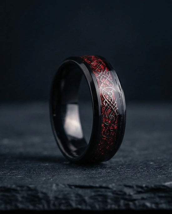 The Crimson Dragon Knot Band