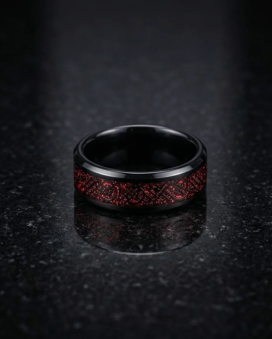 The Crimson Dragon Knot Band