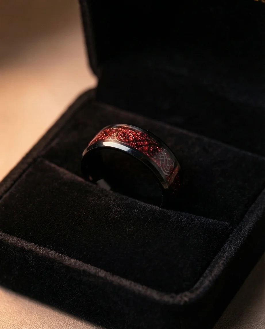 The Crimson Dragon Knot Band