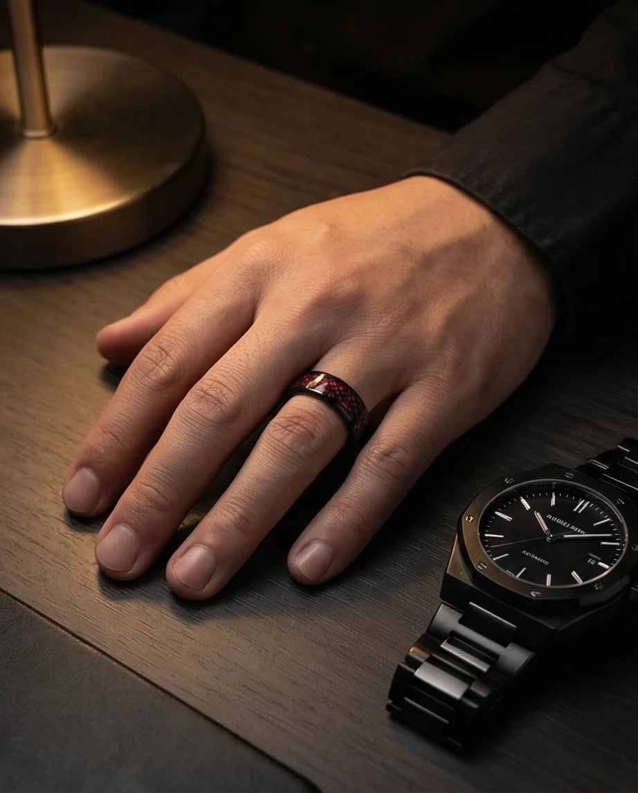 The Crimson Dragon Knot Band