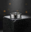Wave Engraved Silver Ring 5.9cm