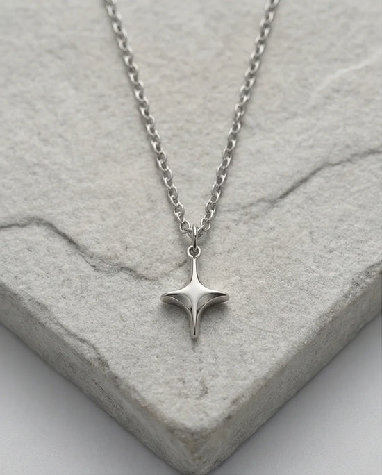 The Polaris Point: Minimalist North Star Necklace