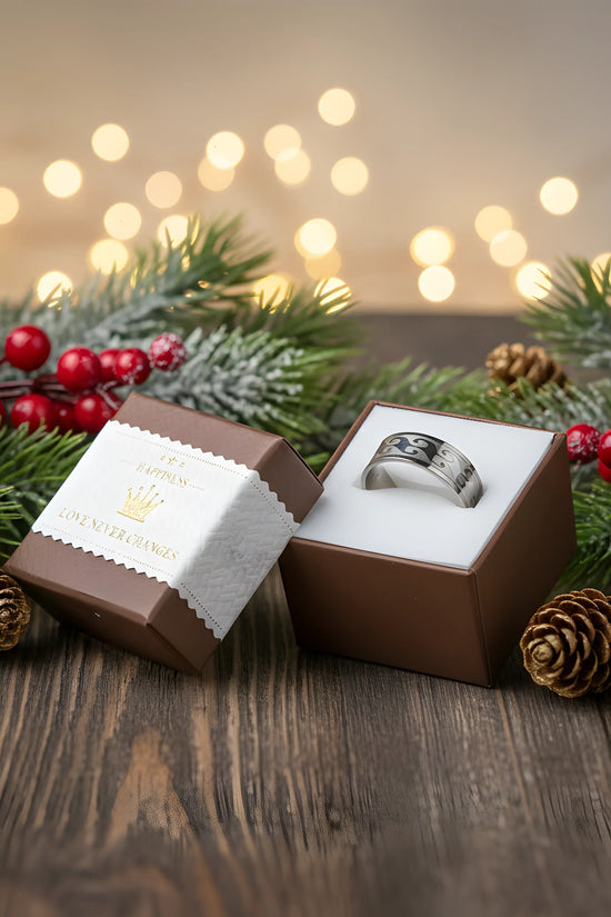 Wave Engraved Silver Ring 5.9cm