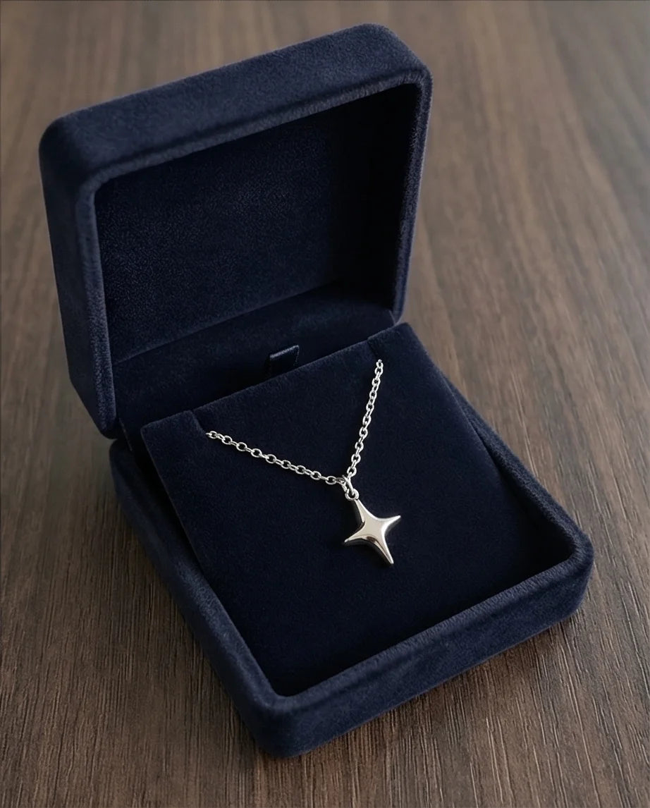 The Polaris Point: Minimalist North Star Necklace