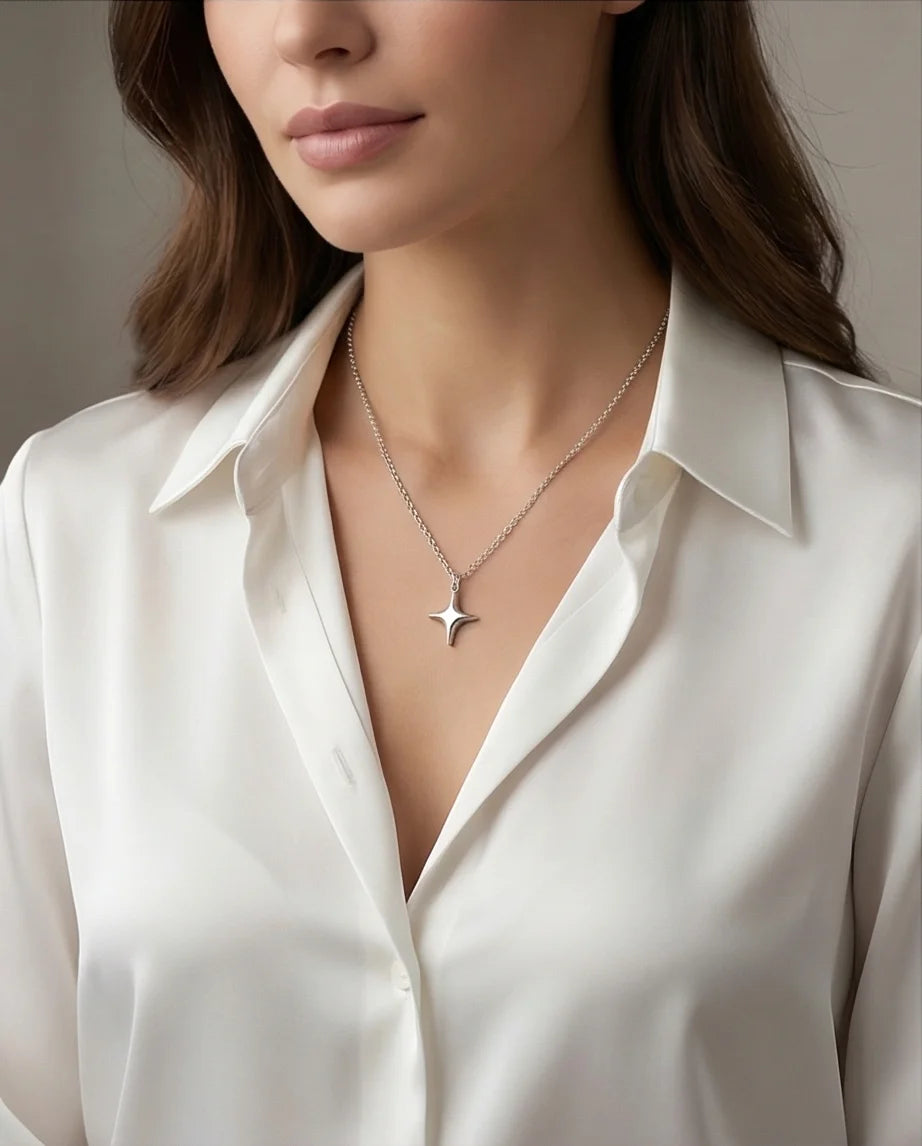 The Polaris Point: Minimalist North Star Necklace