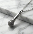 Studio Legend: Detailed 3D Microphone Statement Necklace