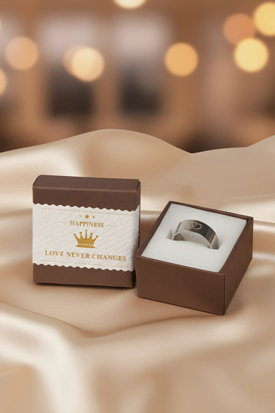 Double Heart Steel Ring 5.3cm