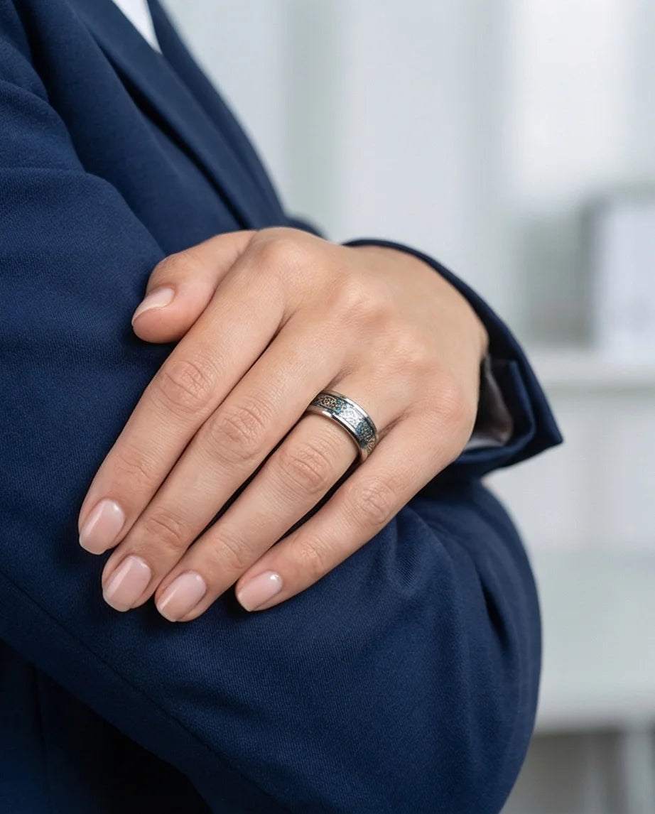 Golden Guardian: Celtic Dragon Black Tungsten Ring